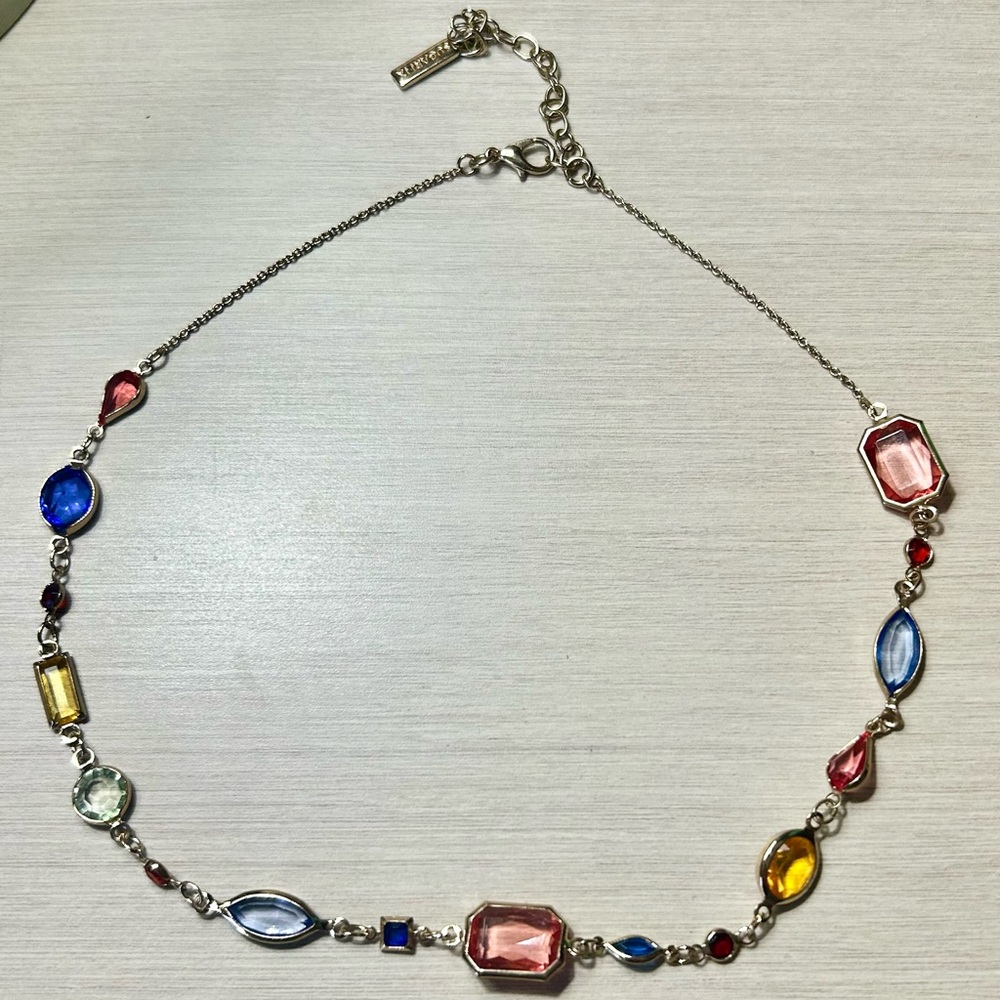 SUGARFIX Multicolor Gemstone Gold Necklace